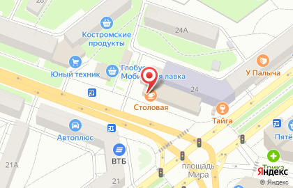 Кафе-столовая Кафе-столовая в Ярославле на карте