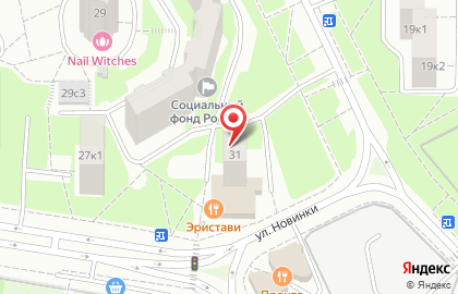 Киоск по продаже фруктов и овощей, район Нагатинский Затон на улице Новинки на карте