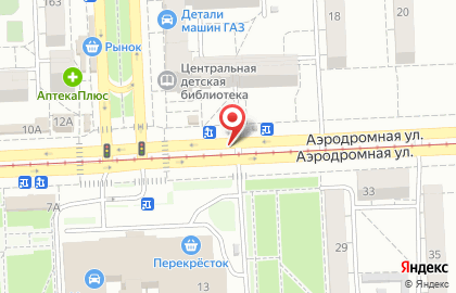 Киоск фастфудной продукции на Аэродромной улице на карте