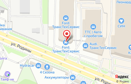 Сервисный центр Ford ТрансТехСервис на проспекте Победы на карте