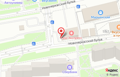 Московский центр Дикуля Марьино на Новочеркасском бульваре на карте