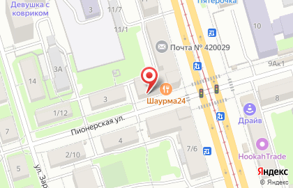 Супермаркет Трафик на Пионерской улице на карте