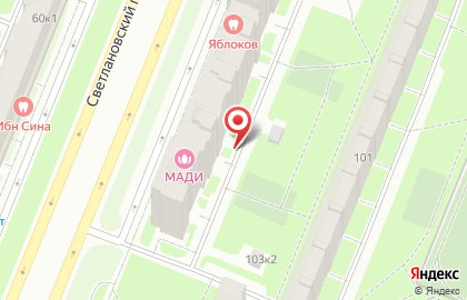 Зефир на Светлановском проспекте на карте