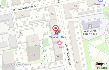 Спортивно-экипировочный центр Спортивное плавание на улице Чайковского на карте