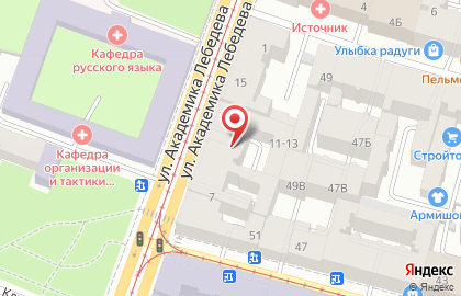 Медицинский центр Диона на улице Академика Лебедева на карте
