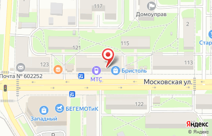 Салон связи МегаФон на Московской улице на карте