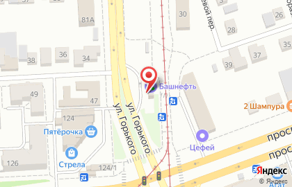 АЗС АНК Башнефть в Калининском районе на карте