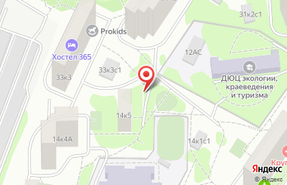 Киоск по продаже фруктов и овощей, район Зюзино на Одесской улице на карте