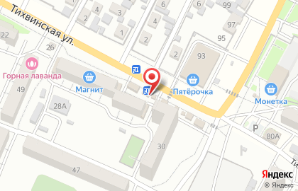 Киоск фруктов и овощей на Тихвинской улице на карте