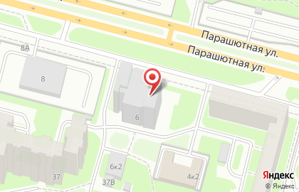 Кнопка на Парашютной улице на карте