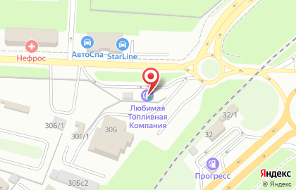 АЗС ЛТК на Московской улице на карте
