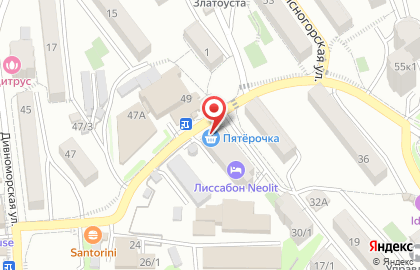 Супермаркет Пятёрочка в Хостинском районе на карте