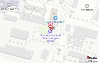 Новооскольский электродный завод в Кооперативном переулке на карте