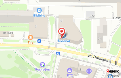 Отделение службы доставки Boxberry на улице Пришвина на карте