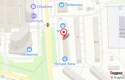 Супермаркет Мираторг в Москве на карте