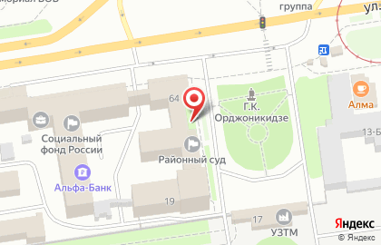 Районный суд в Екатеринбурге на карте