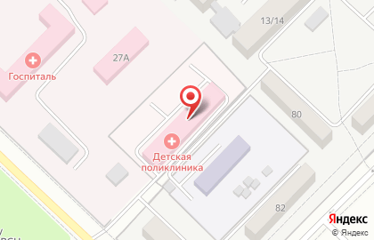 Детская поликлиника в Барнауле на карте