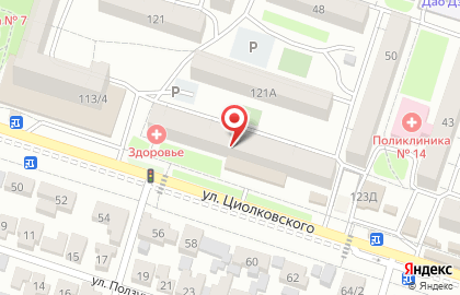 Сеть супермаркетов Пятерочка в Левобережном районе на карте