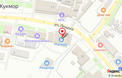 Салон связи Связной на улице Ленина на карте