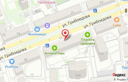 Ювелирный магазин 585 Золотой на улице Грибоедова на карте