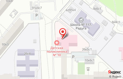 Детская городская поликлиника №10 на улице Академика Пилюгина на карте
