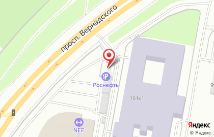 АЗС ТНК на проспекте Вернадского на карте