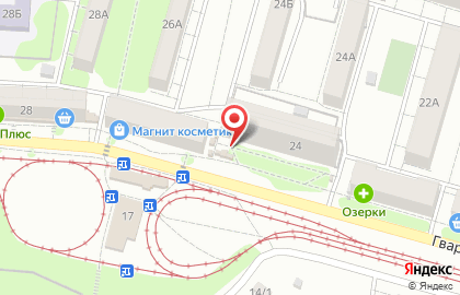 Киоск по продаже цветов на Гвардейской улице на карте
