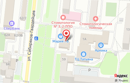 Киоск по продаже фруктов и овощей в Новосибирске на карте