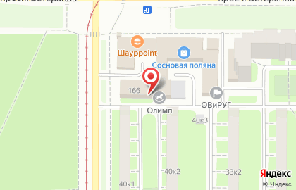 Подростково-молодежный центр Олимп в Красносельском районе на карте