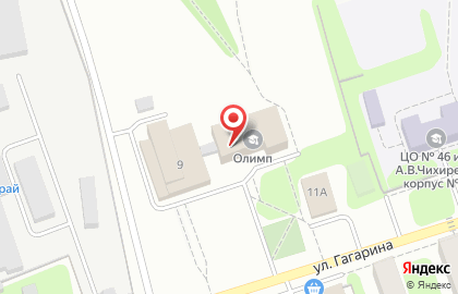 Спортивная школа Олимп на улице Гагарина на карте