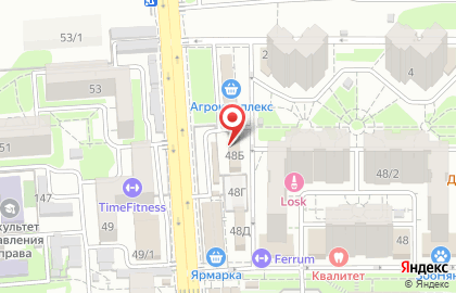 Продовольственный магазин Агрокомплекс на Восточно-Кругликовской улице, 48/а на карте
