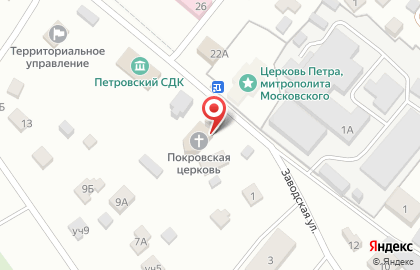 Храм Покрова Пресвятой Богородицы, с. Петровское на карте