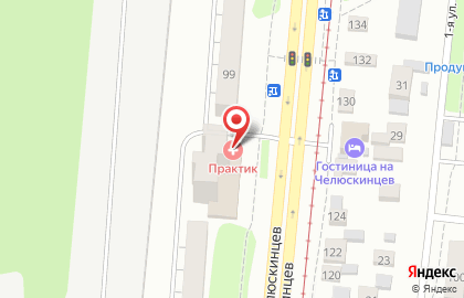 Детская клиника Практик на улице Челюскинцев на карте