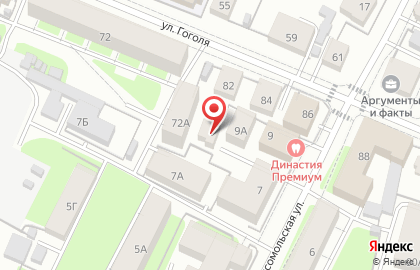 Строящиеся объекты ВологдаГражданСтрой на Комсомольской на карте