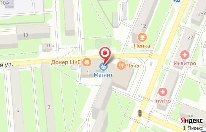 Супермаркет Магнит на Орловской улице на карте