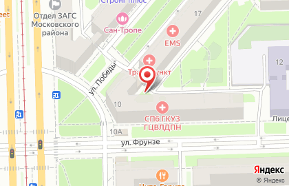 Автозапчасти на улице Фрунзе на карте