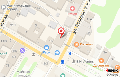 Супермаркет Пятёрочка на улице Володарского на карте