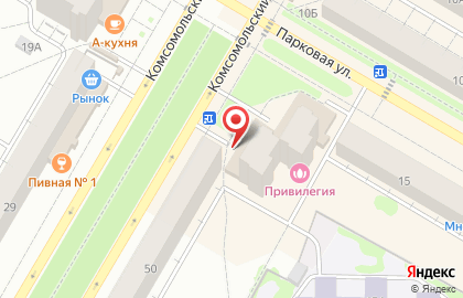 Супермаркет Пятёрочка на Парковой улице на карте